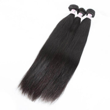 GS Virgin Hair 3 Bundles Brazilian free part Straight Hair Weft With 5x5 HD Closure